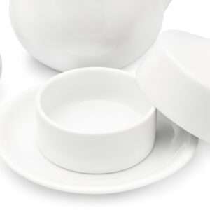 Kit mesa de porcelana açucareiro, bule, jarra e manteigueira