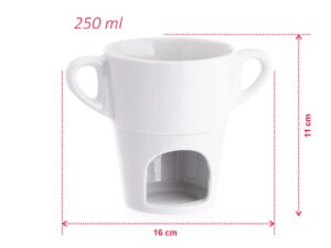 Fondue individual de porcelana 250 ml