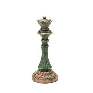 Rainha peça do xadrez decorativa em resina 30 cm