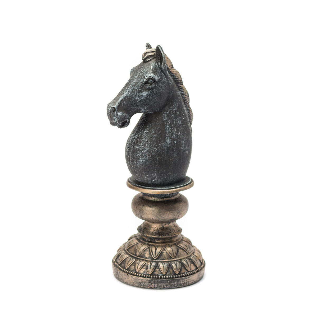 Peça Decorativa de Xadrez Cavalo em Alumínio