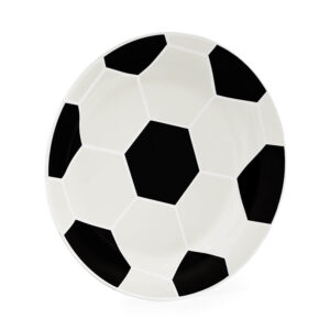 Prato raso tema futebol prato bola petisqueira vidro 18 cm
