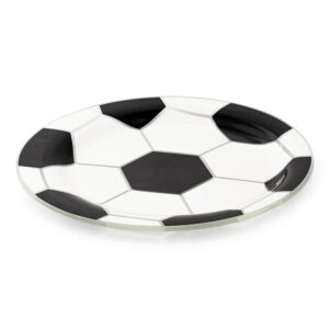 Prato raso tema futebol prato bola petisqueira vidro 18 cm