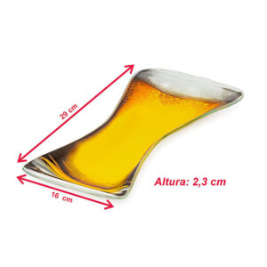 Kit 2 petisqueiras de vidro copo de cerveja copo chopp 29 cm