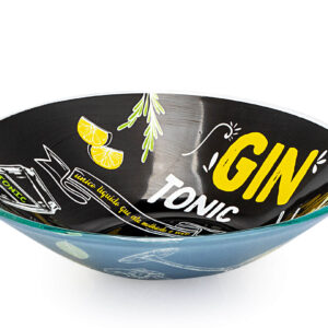 Kit 2 tigela de vidro decoração tema gin bowl 300 ml 16 cm