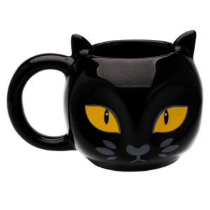 Caneca 3D gatinho preto 300 ml caneca cerâmica gato preto