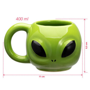 Caneca 3D alien E.T. alienígena caneca geek cerâmica 400 ml