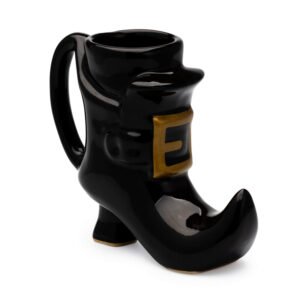Caneca 3D bota bruxa preta 230 ml caneca cerâmica halloween