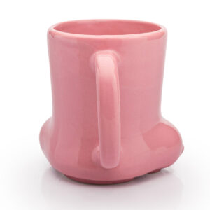 Caneca 3D pata de gato 400 ml cerâmica patinha PET rosa