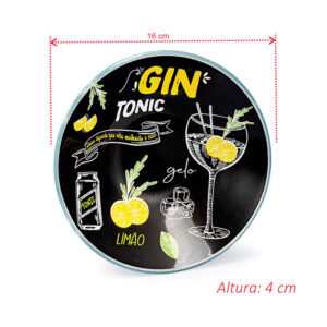 Kit gin travessa de vidro retangular 26cm 2 tigela bowl 16cm