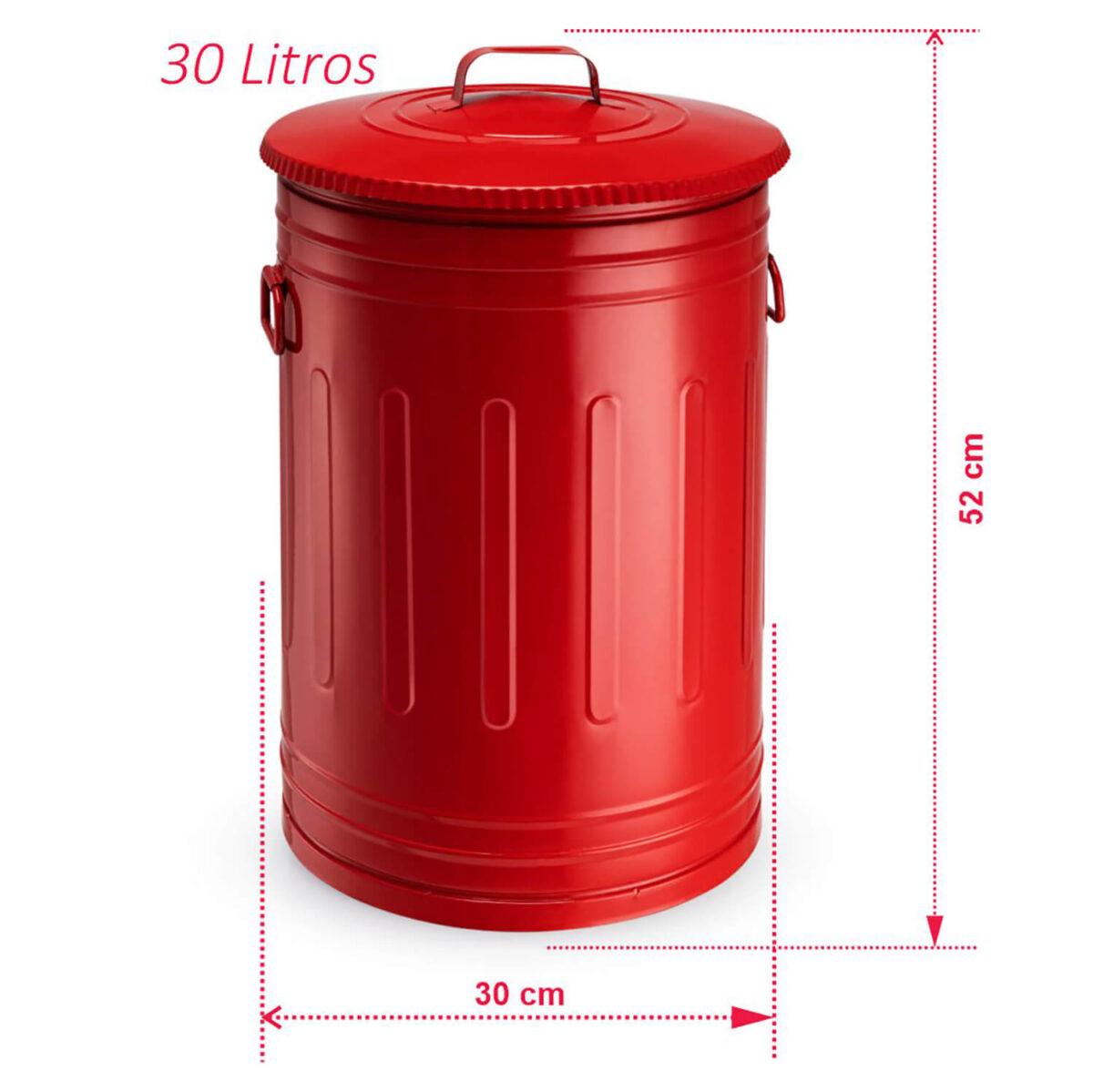 15167145420_LIXEIRA30LVERMELHA_07.jpg Lixeira 30 litros vermelha lata de lixo americana vermelha