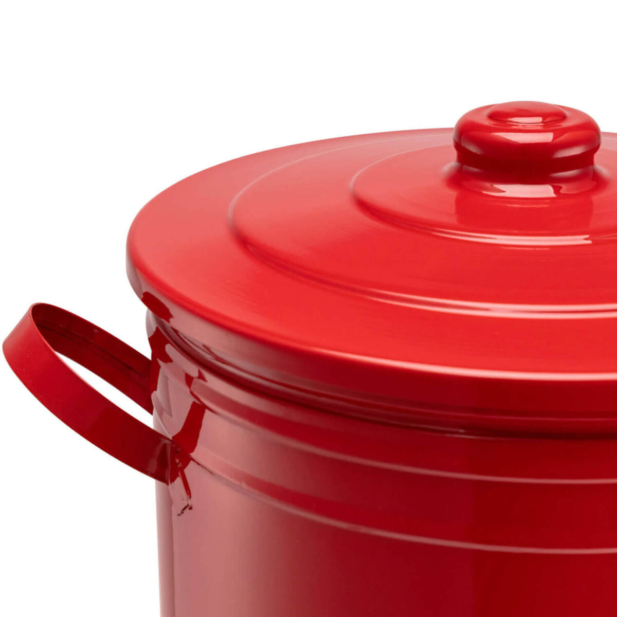 15167152448_TAMBORVERMELHO_04.jpg Lixeira 30 litros vermelha lata de lixo com tampa e alças