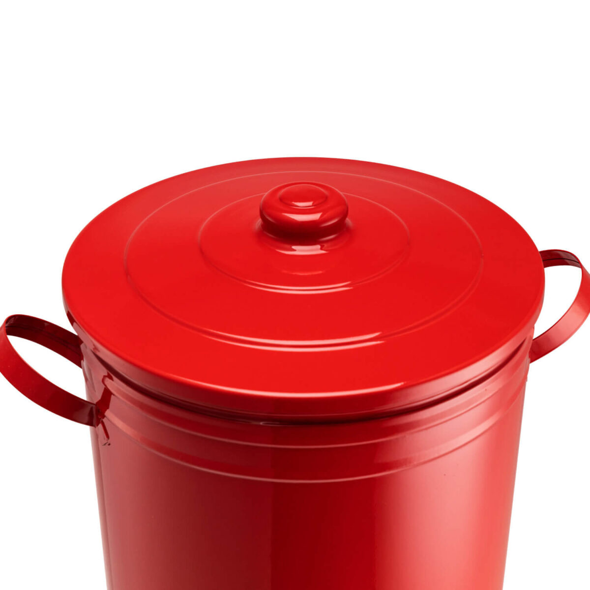 15167152481_TAMBORVERMELHO_05.jpg Lixeira 30 litros vermelha lata de lixo com tampa e alças