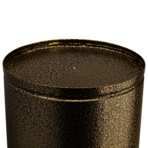 Lixeira 10 litros ouro velho aço galvanizado com tampa