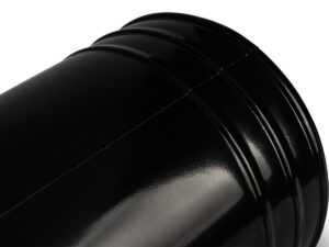Porta guarda-chuvas preto em aço galvanizado 40 x 17 cm