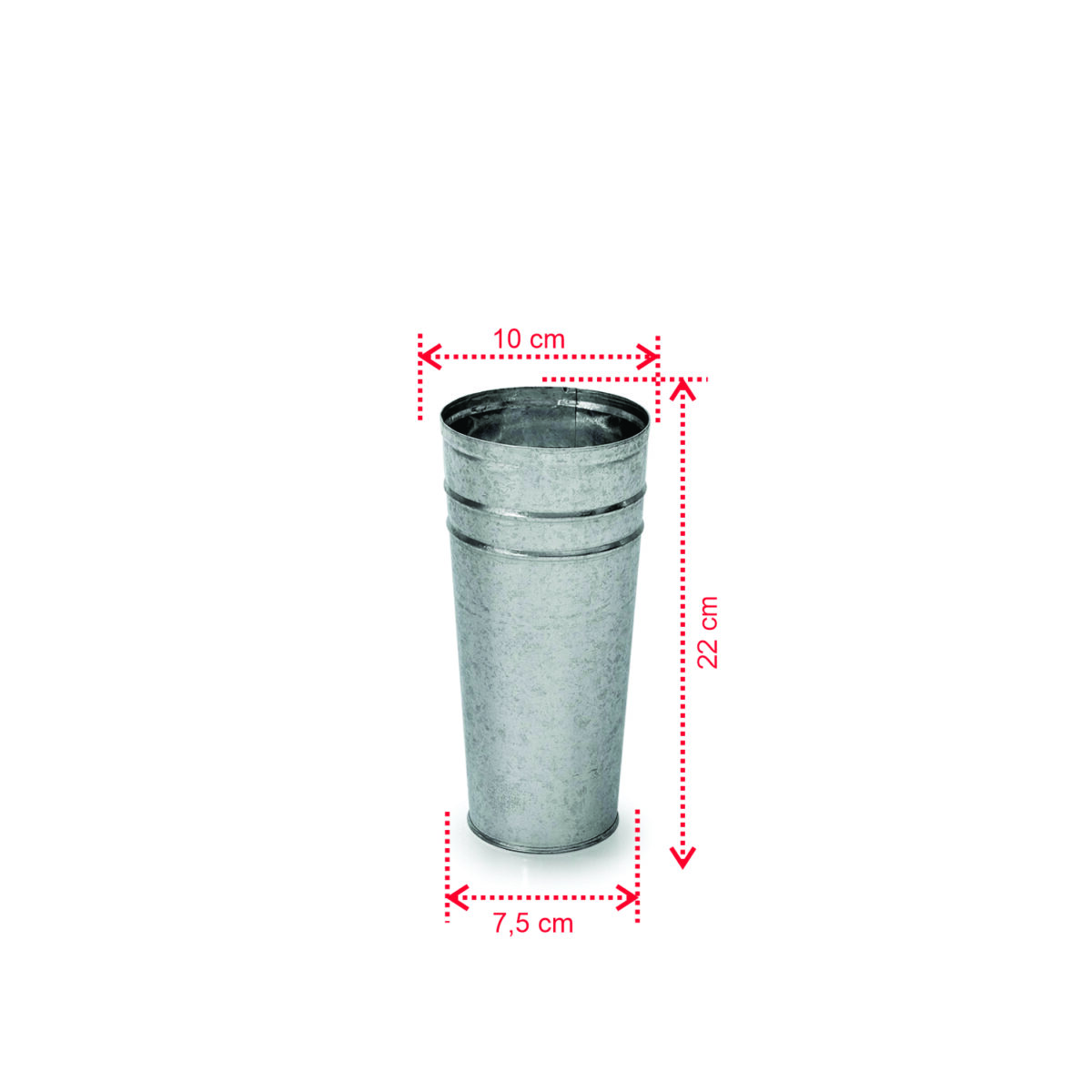 15161863936_CACHEPOTMAGRO-1.jpg Vaso cachepô cone de aço galvanizado 22 cm