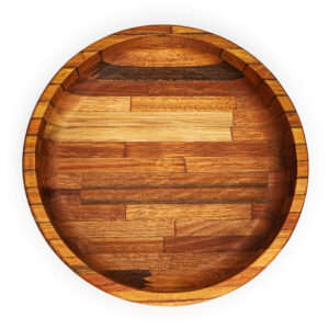 Gamela de madeira para churrasco bandeja rústica 31 cm