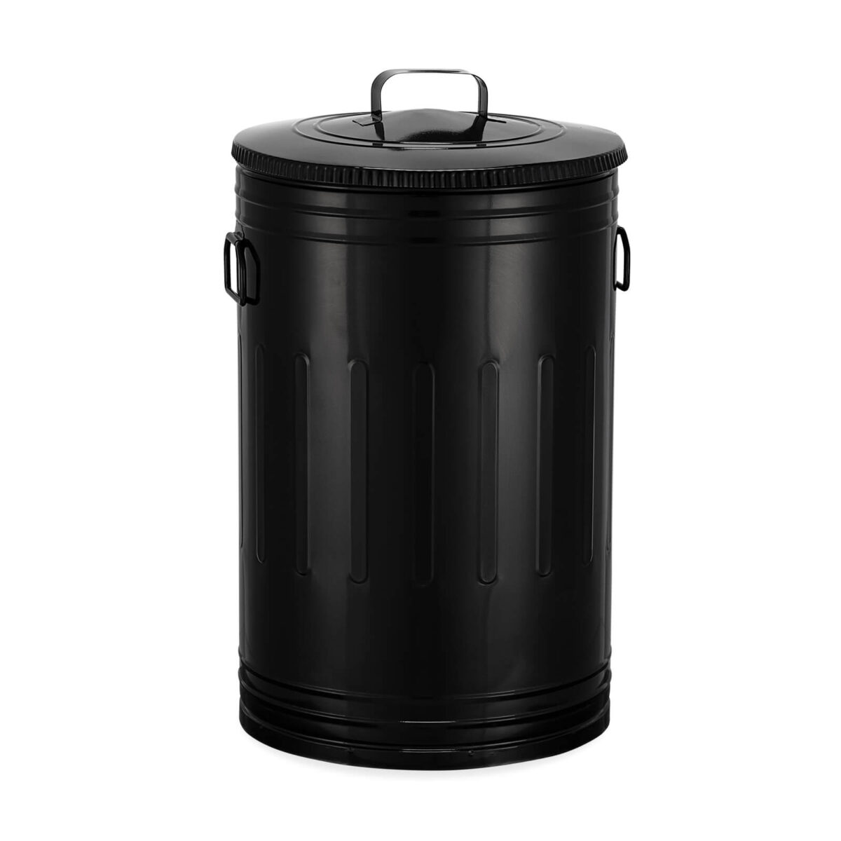 Lixeira 50 litros preta lata de lixo americana preta