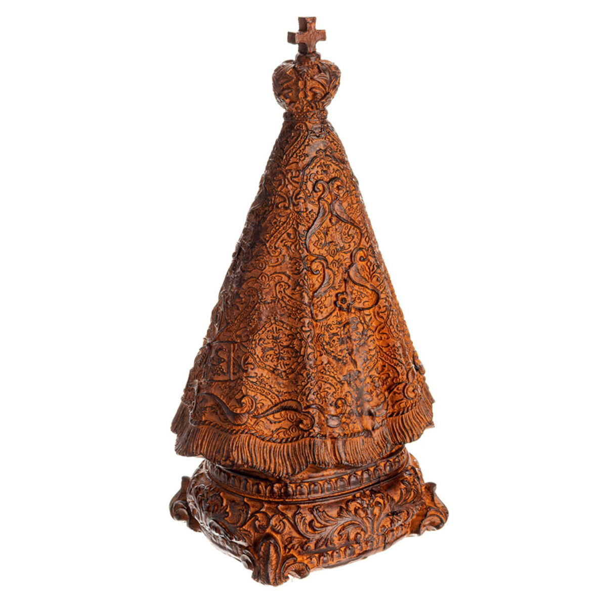 15171549941_VC7720_03.jpg Imagem de Nossa Senhora Aparecida cor cobre em resina 30 cm