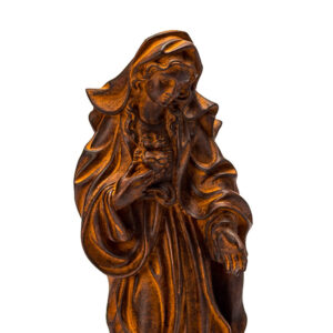 Imagem Sagrado Coração de Maria cor cobre em resina 30 cm