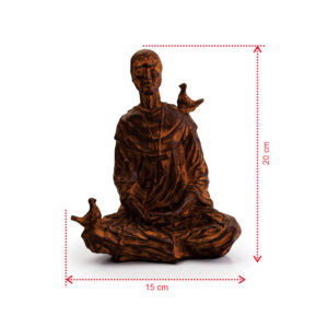 Imagem de São Francisco de Assis meditando resina 20 cm