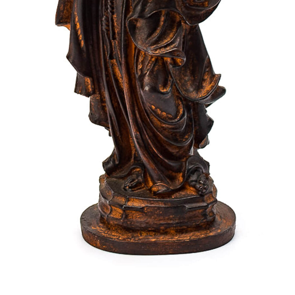 15171552469_VCSANTARITA_03.jpg Imagem de Santa Rita de Cassia cor cobre em resina 30 cm