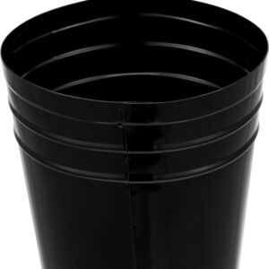 Vaso preto cachepo decoração preta metal galvanizado 21 cm