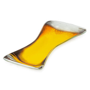 Petisqueira de vidro travessa decoração bar cerveja 29 cm