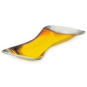 Petisqueira de vidro travessa decoração bar cerveja 29 cm