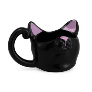 Caneca gato preto decoração cerâmica gatinho fofinho PET