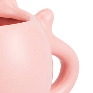 Caneca gato rosa fofo xícara 3D de gatinho fofinho cerâmica