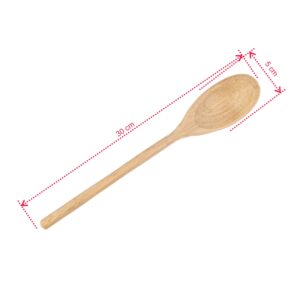 Kit 2 colher de pau madeira 30 e 50 cm utensílios cozinha