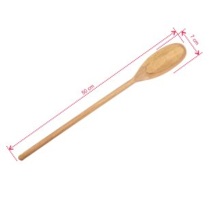 Kit 2 colher de pau madeira grande 50 cm utensílio cozinha