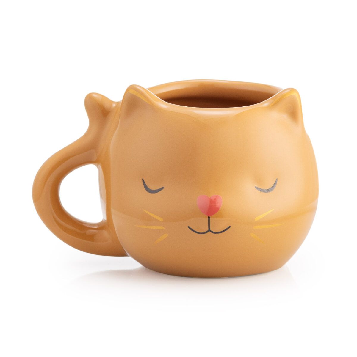 Caneca 3D gato fofinho caramelo gatinho bege doce de leite