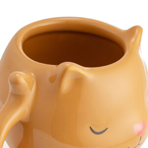 Caneca 3D gato fofinho caramelo gatinho bege doce de leite