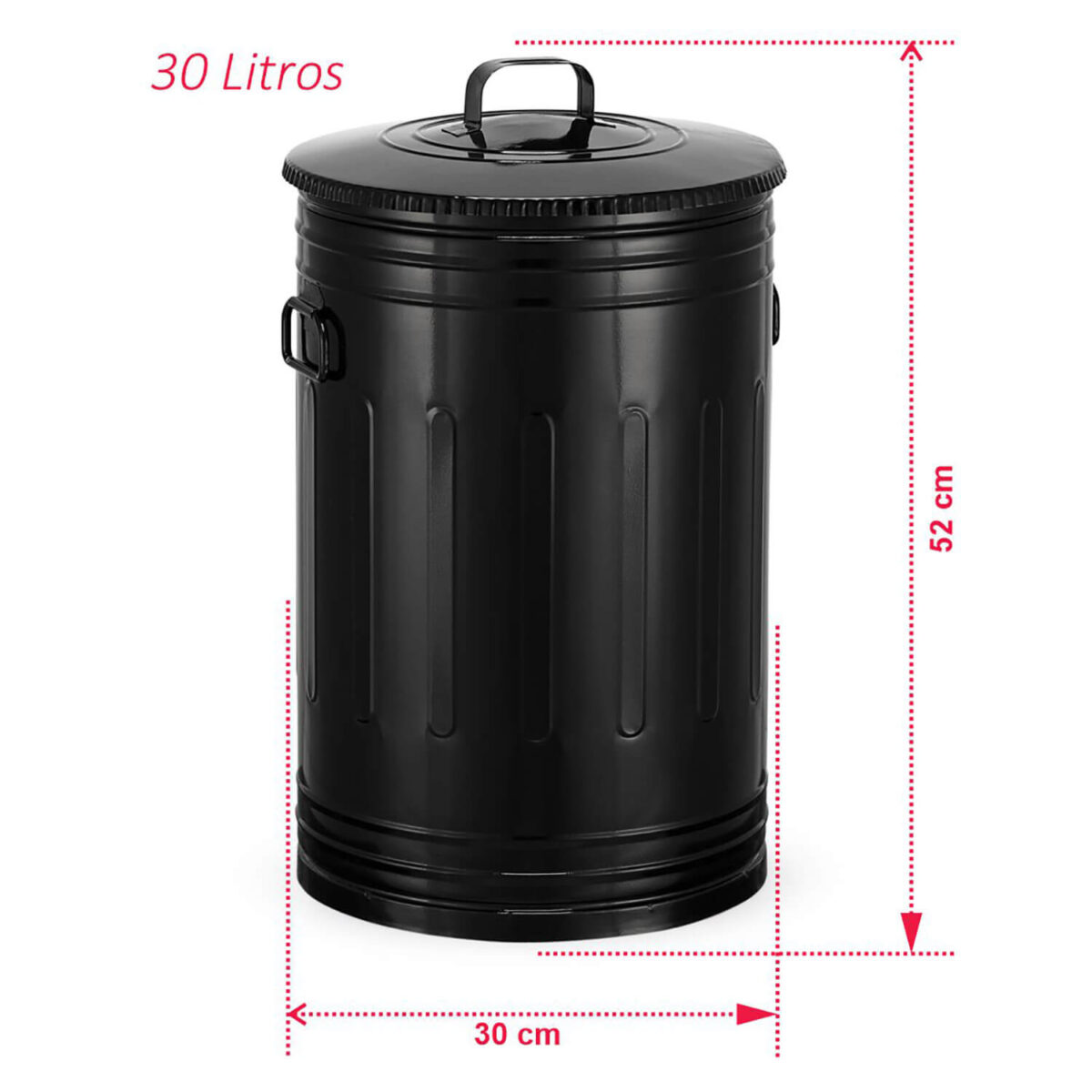 15167624806_LIXEIRA30LPRETA_07.jpg Lixeira 30 litros preta lata de lixo americana preta