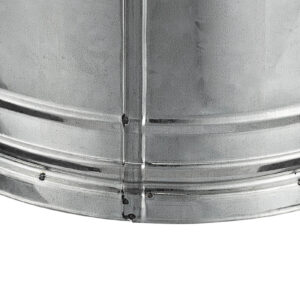 Lixeira 30 litros tambor aço galvanizado com tampa