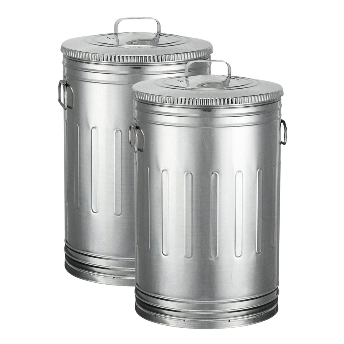 Kit 2 lixeiras americanas lata de lixo 50 litros